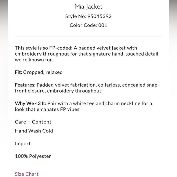 Free People Mia Jacket Black Combo NWOT - Picture 5 of 7